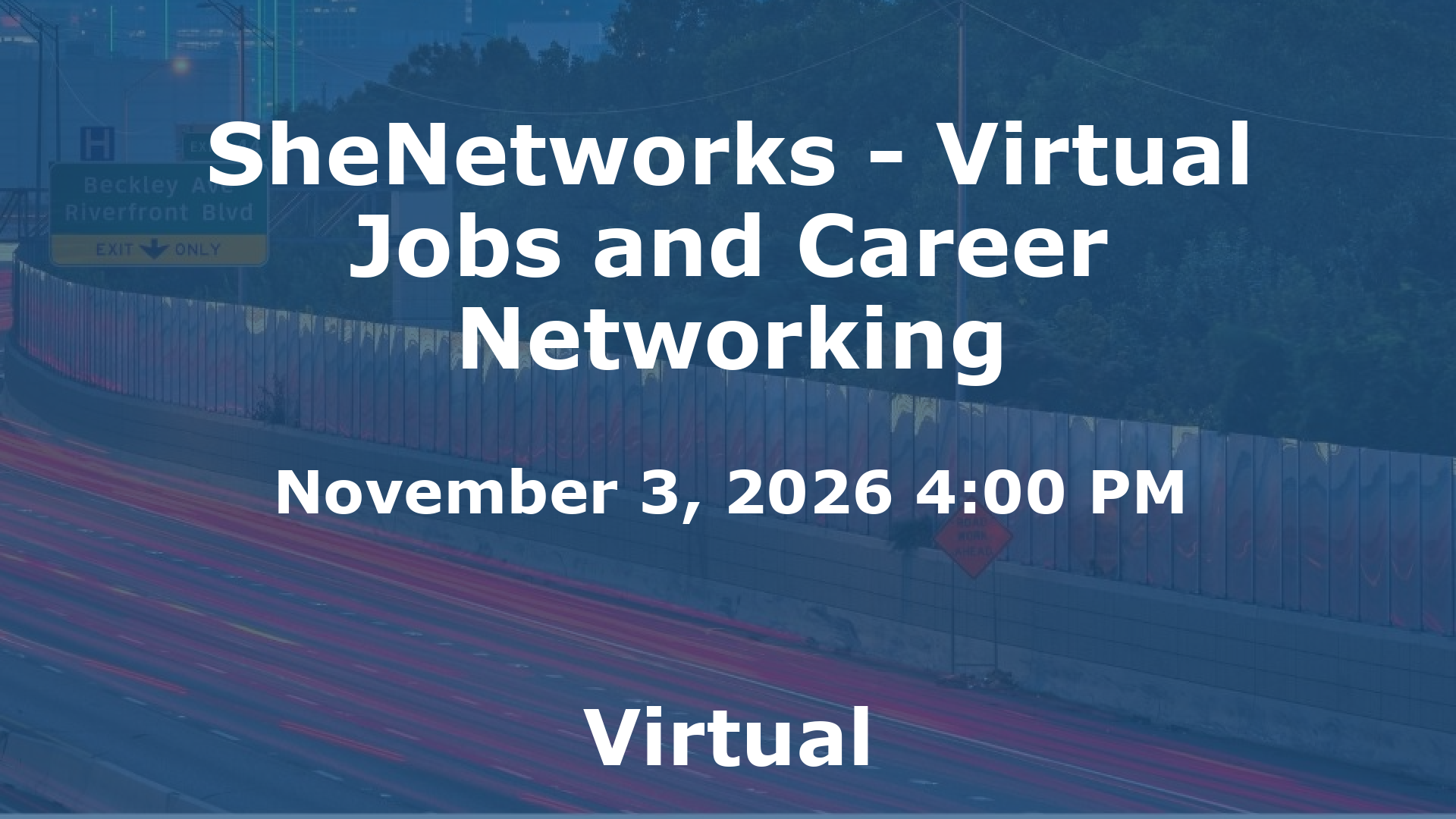 SheNetworks - Virtual Jobs and Career Networking event image